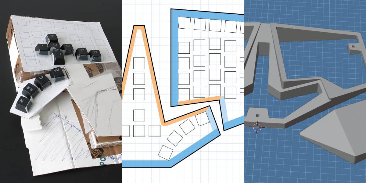 Cardboard mockup and screenshots of design files